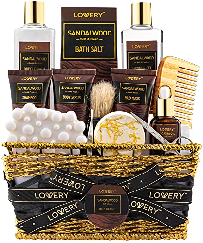 Men's Grooming Set - Relaxing Sandalwood Spa Essentials, Premium Quality - 14 Pieces