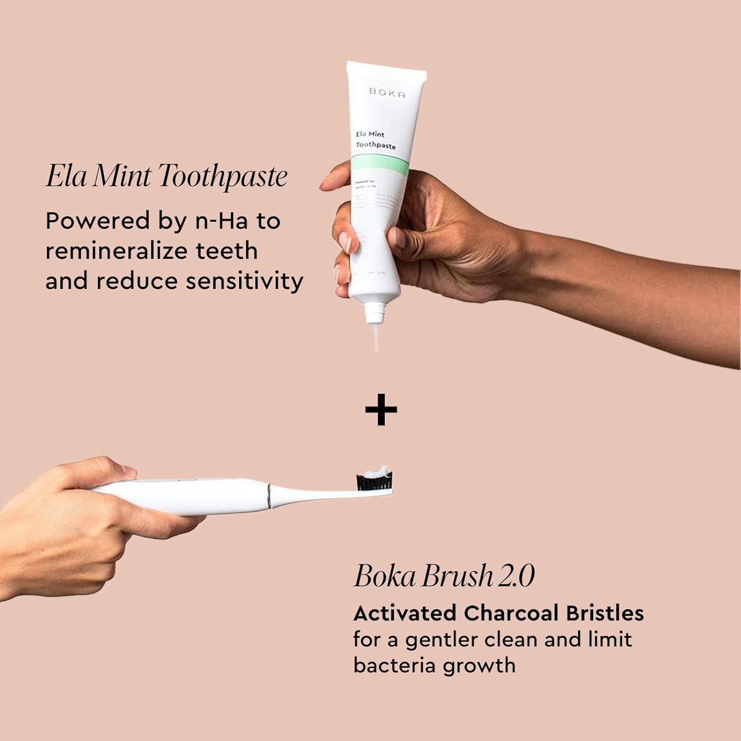 Boka Fluoride Free Toothpaste - Remineralizing for Sensitive Teeth, Dentist Recommended - 4oz