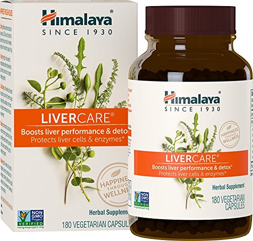 Himalaya LiverCare - Daily Detox & Support for Liver Cells, Non-GMO, 180 Veg Capsules