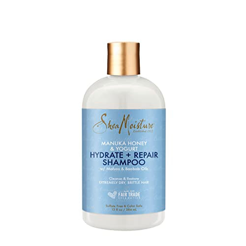 SheaMoisture Shampoo - Restores Moisture & Strength for Damaged Hair with Manuka Honey - 13oz