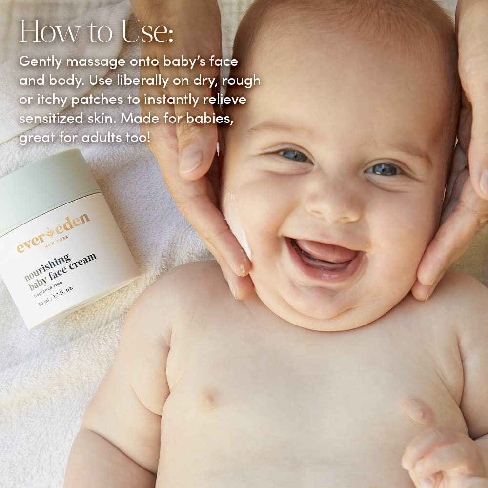 Evereden Baby Moisturizing Cream - Nourishing Hydration, Non-Toxic Formula - 1.7oz