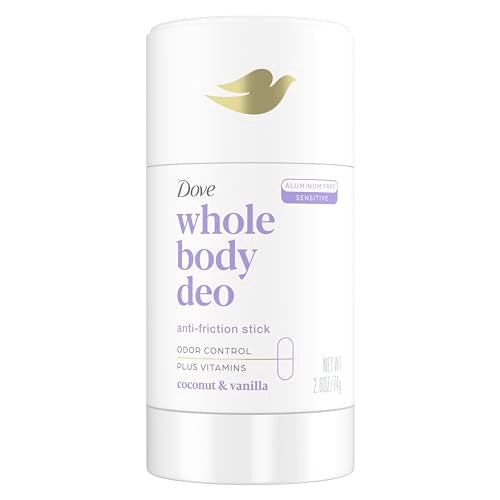 Dove Whole Body Deo Aluminum-Free Deodorant Stick - All-Day Odor Control, Coconut & Vanilla - 2.6oz