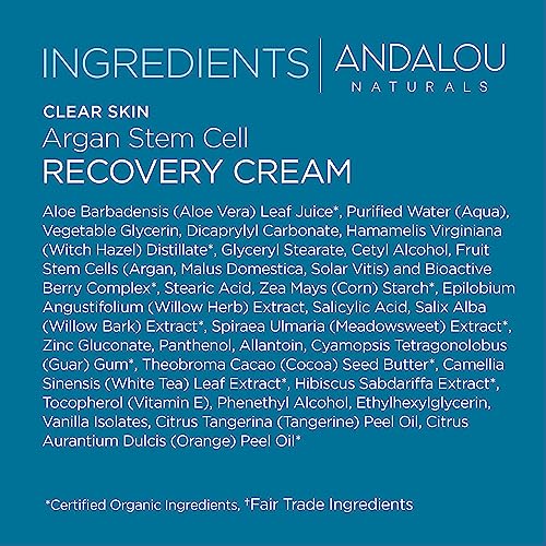 Andalou Naturals Face Cream - Clarifies Pores, Calms Oily Skin, Non-GMO - 1.7oz