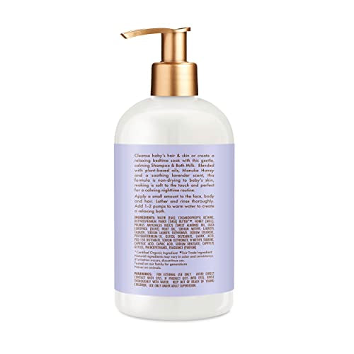 SheaMoisture Kids Shampoo & Bath Milk - Gentle Cleansing, Manuka Honey & Lavender - 13oz