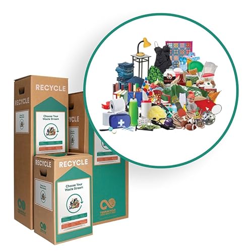 TERRACYCLE All-In-One Zero Waste Box - Recycle Various Materials, Prepaid Return Label - 11"x11"x40"
