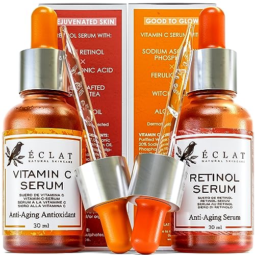 Eclat Skincare Face Serum Set - Boost Radiance & Reduce Wrinkles, Vegan & Dermatologist Tested