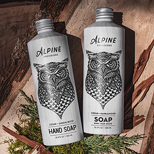 Alpine Provisions Cedar & Sandalwood Hand Soap - Nourishing, Vegan & Sulfate-Free - 16.9 FL oz