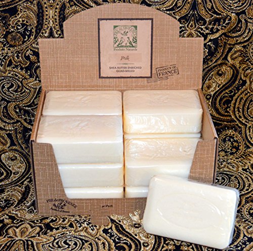Pre de Provence Soap Set - Rich Sweet Milk Scent, Made with Shea Butter - 12 Bars, 250g Each