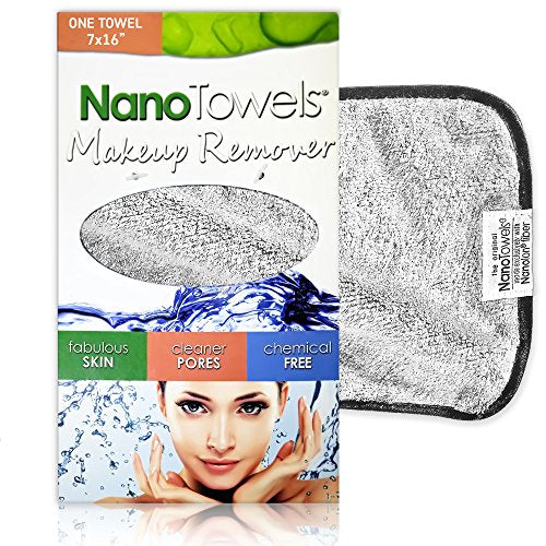 Nano Towel Makeup Remover - Deep Cleans Pores, Gentle on Sensitive Skin - Grey Wash Cloth