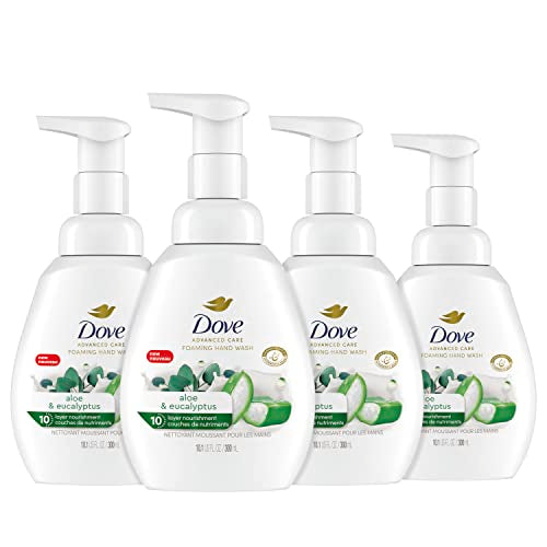 Dove Foaming Hand Wash - Moisturizing Aloe & Eucalyptus, Gentle Germ Removal - 10.1oz, 4 Count