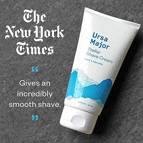 Ursa Major Natural Shave Cream - Non-Irritating, Vegan, Nourishing Formula for All - 5.3oz