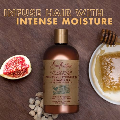 SheaMoisture Intensive Hydration Shampoo - Restores Moisture, Manuka Honey & Mafura Oil - 13oz