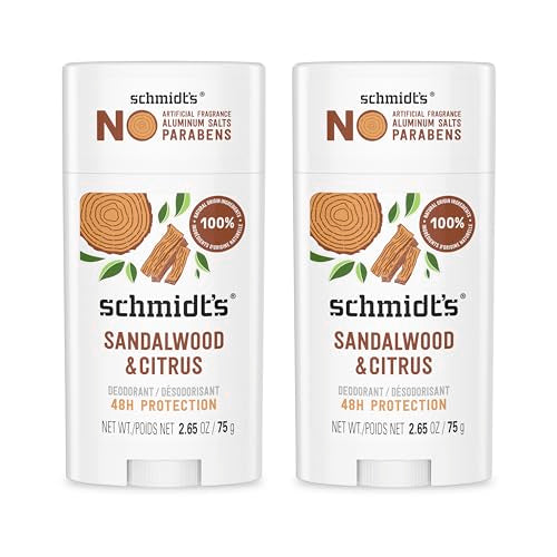 Schmidt's Aluminum-Free Deodorant - 24-Hour Odor Protection, Natural Ingredients - 2.65 oz