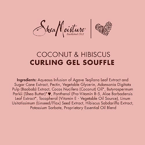 SheaMoisture Curling Gel Souffle - Moisturizes & Controls Frizz for Thick, Curly Hair - 12oz