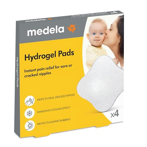 Medela Hydrogel Pads - Instant Pain Relief, Moist Healing for Sore Nipples - Reusable, 24 Hours