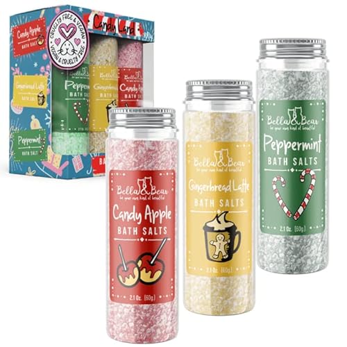 Bella and Bear Bath & Body Gift Set - Vegan, Cruelty-Free, Moisturizing Salts - 6 x 2oz