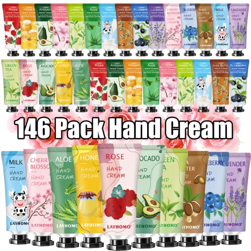 Natural Hand Care Set - Moisturizing Creams with Plant Extracts, Travel Size - 146 Pack