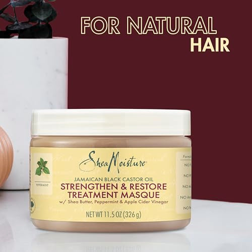 SheaMoisture Hair Mask - Strengthens & Hydrates Dry Hair, No Sulfates or Parabens - 11.5oz