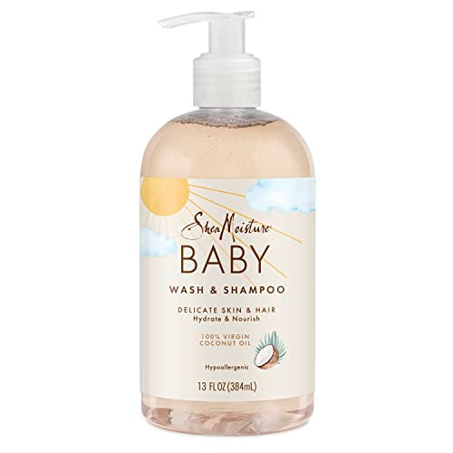 SheaMoisture Baby Shampoo & Body Wash - Nourishing Coconut Oil & Sweet Pea - 13oz
