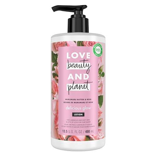 Love Beauty and Planet Body Lotion - 24-Hour Moisturizer, Murumuru Butter & Rose - 13.5 oz