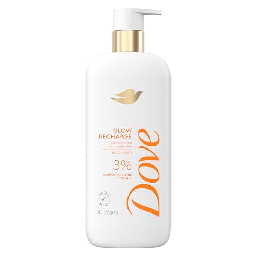 Dove Exfoliating Body Wash - Energizes & Illuminates, 3% Brightening Serum with Vitamin C - 18.5oz