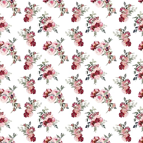 Waterleaf Paper Co. Dissolvable Gift Wrap - Premium, 100% Compostable, Roses & Peonies - 10 Sq Ft