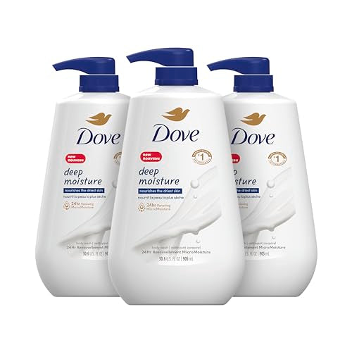 Dove Body Wash - Nourishing Hydration, Gentle Cleanser with 24hr MicroMoisture - 3 Pack, 30.6 Fl Oz