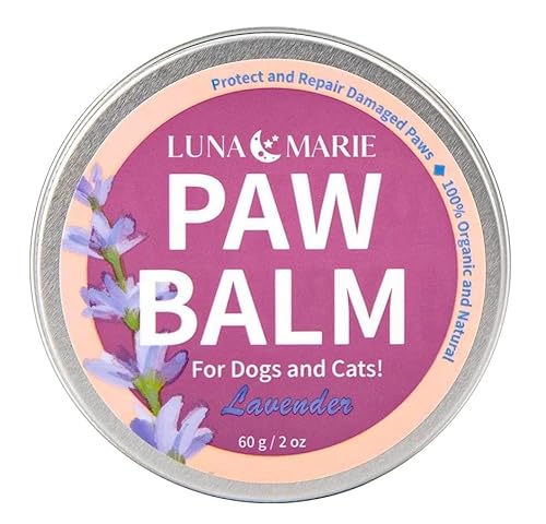 LunaMarie Paw Balm - Heals Cracked Paws & Noses, Natural Ingredients, Lavender Scent - 2 Oz