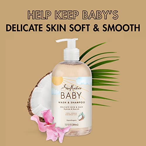 SheaMoisture Baby Shampoo & Body Wash - Nourishing Coconut Oil & Sweet Pea - 13oz