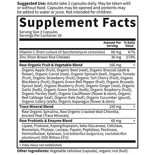 Zinc Supplement | 30mg High Potency, Vegan Capsules, Immune Support, 60 Count