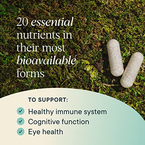 Ora Organic Plant Based Multivitamin - Supports Brain, Eye, Energy, Immune Health - 60 Vegan Caps