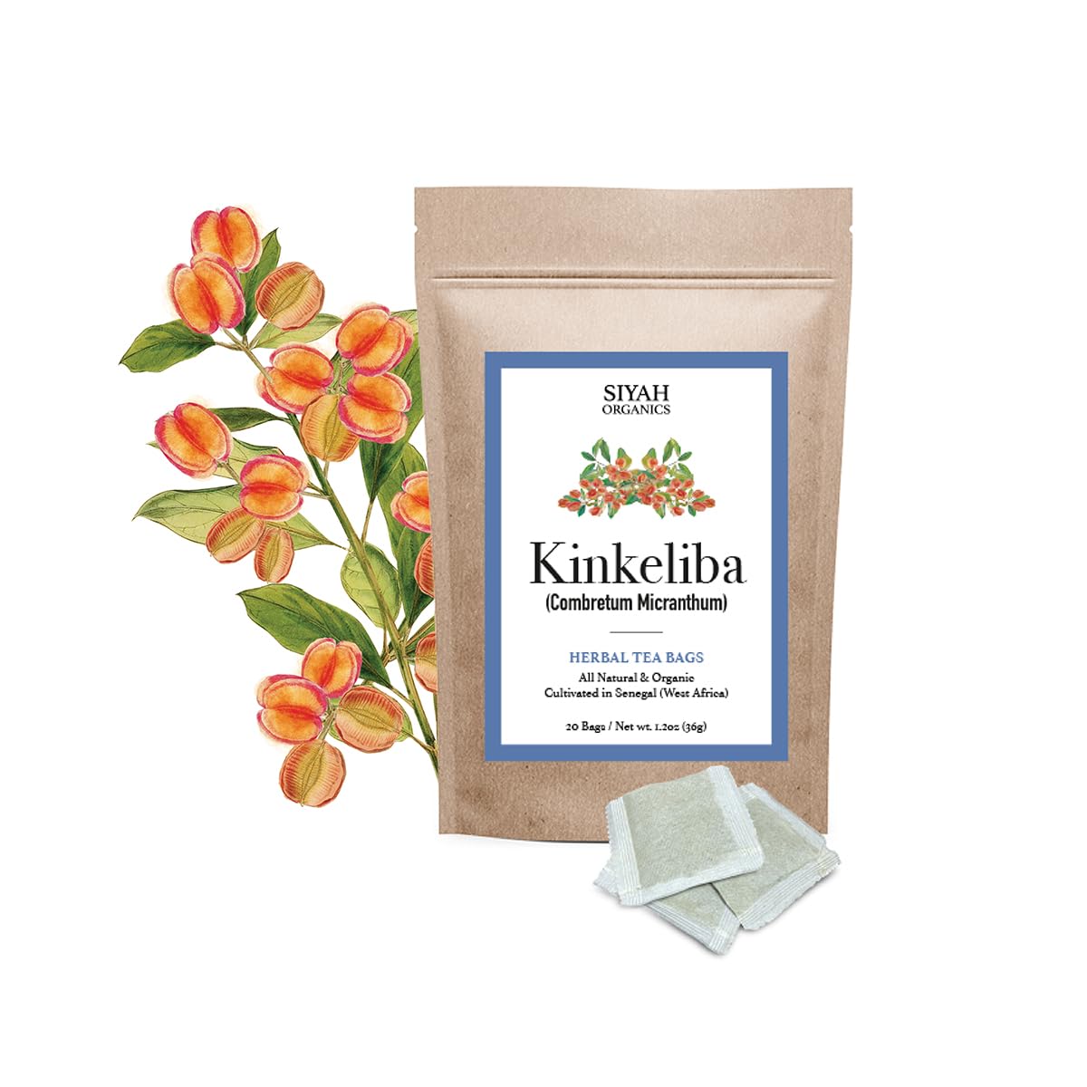 Herbal Supplements | Kinkeliba Tea Leaves, Capsules, & Tea Bags