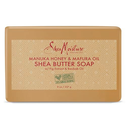 Shea Moisture Bar Soap - Hydrating Manuka Honey & Mafura Oil, Nourishing with Fig & Baobab - 8oz