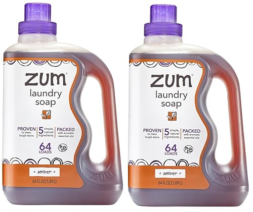 Indigo Wild Zum Clean Laundry Soap - Plant-Based, Cruelty-Free, Amber Scent - 64 oz (2 Pack)