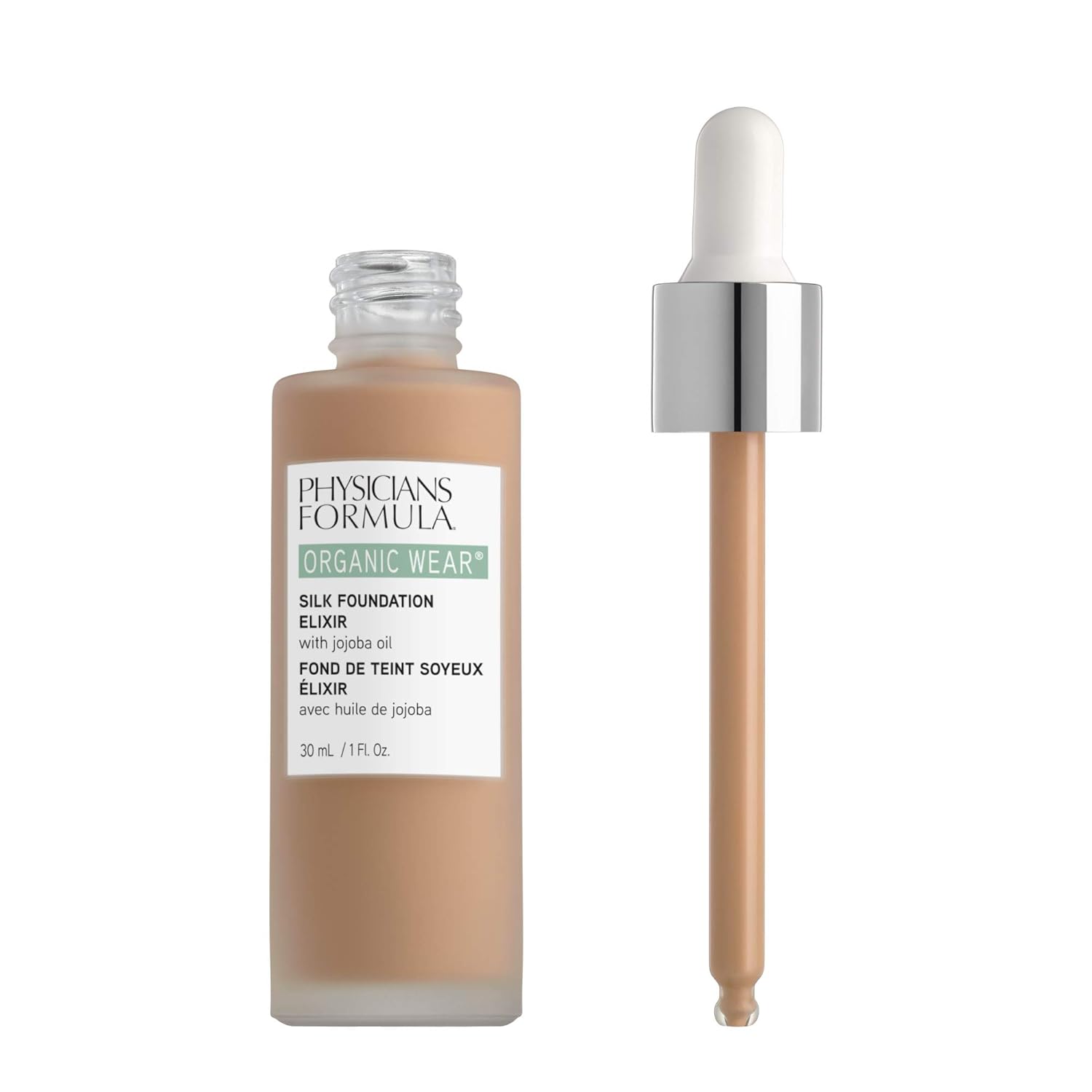 Physicians Formula Liquid Foundation Elixir - Full Coverage, Dermatologist Tested - Light-to-Medium