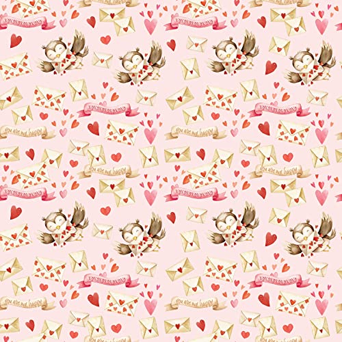 Waterleaf Paper Co. Gift Wrap - 100% Dissolvable, Woodland Owl Design - 18" L x 47" W Roll