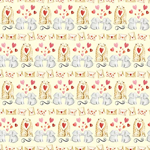 Waterleaf Paper Co. Dissolvable Gift Wrap - Woodland Animal Design, Biodegradable - 12" L x 47" W