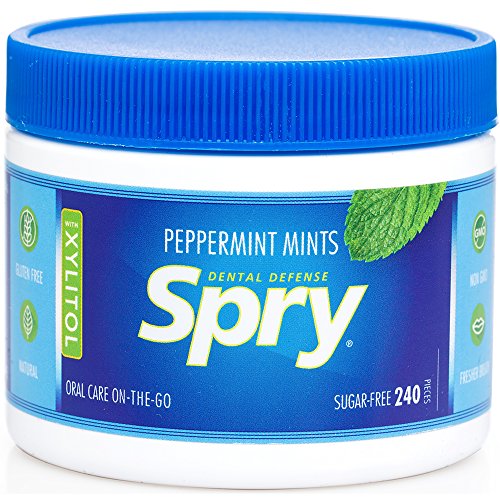 Spry Xylitol Peppermint Breath Mints - Fresh Breath, Promotes Oral Health - 240 Count