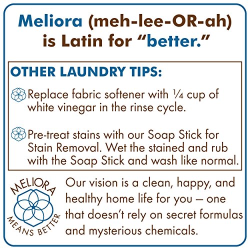 Meliora Cleaning Concentrated Laundry Detergent - Safer Ingredients, Plastic-Free, 128 Loads