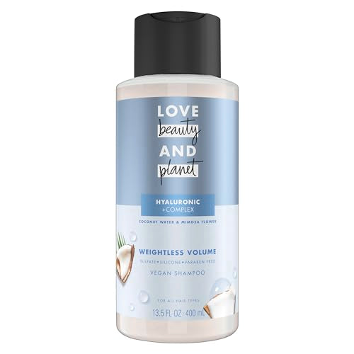 Love Beauty and Planet Volume Shampoo - 3X Fuller Hair, Hyaluronic Acid & Coconut Water - 13.5oz