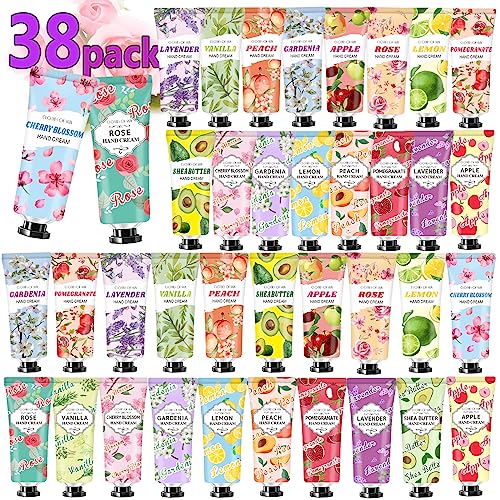 38 Pack Hand Cream Gift Set - Hydrating, Natural Ingredients, Travel Size, Variety of Fragrances