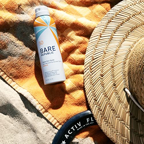 Bare Republic Mineral Sunscreen Spray - SPF 50, Non-Greasy, Natural Ingredients - 6 Fl Oz