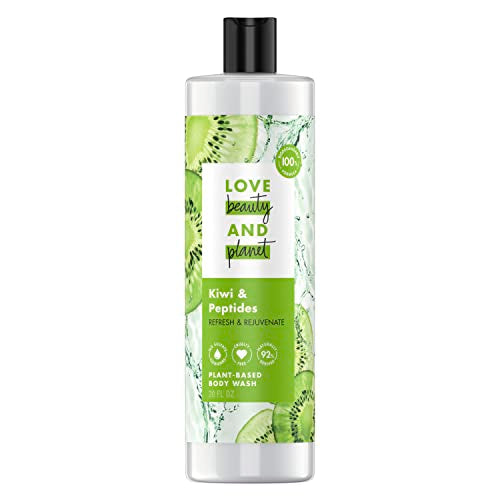 Love Beauty and Planet Body Wash - Refreshing Kiwi & Peptides, 100% Biodegradable - 20 fl oz