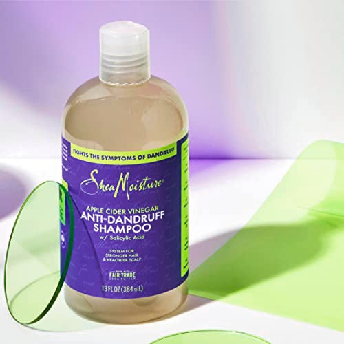 SheaMoisture Anti-Dandruff Shampoo - Strengthens Hair, Nourishes Scalp - Apple Cider Vinegar, 13oz