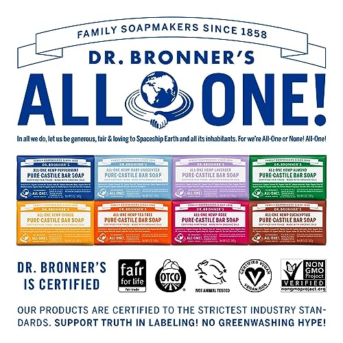 Dr. Bronner's Pure-Castile Bar Soap - Gentle Moisturizing Citrus, Organic Oils, Vegan - 5 oz