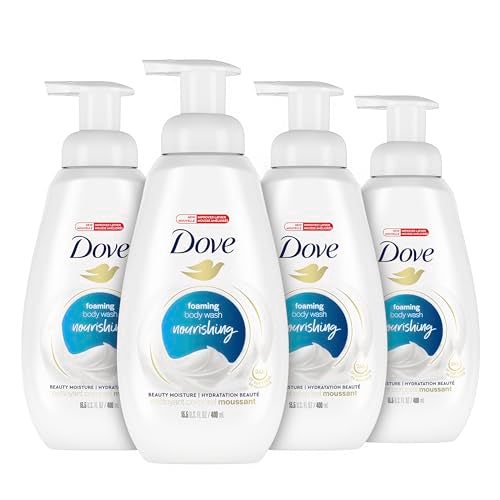 Dove Body Wash - Nourishing Foam with Natural Ingredients, PETA-Certified, 4 Count - 13.5 Oz