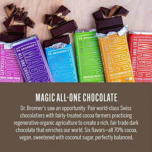 Dr. Bronner's Magic All-One Chocolate - Fair Trade Nutty Delights, 6 Count Variety Box