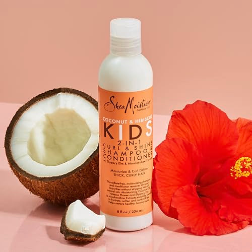 SheaMoisture Kids 2-in-1 Coconut Shampoo & Body Wash - Hydrates Dry Curls, 8 oz