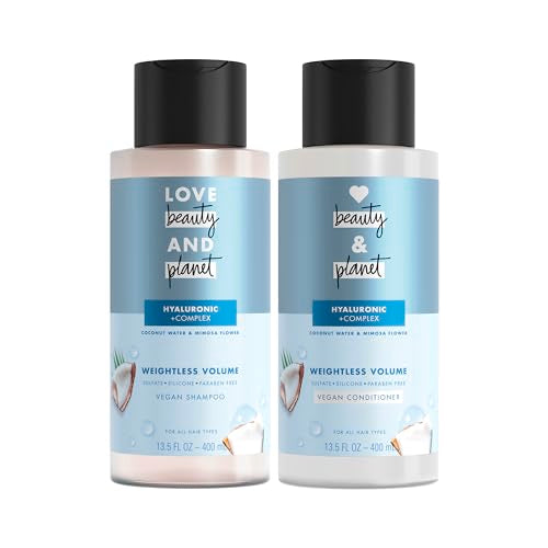 Love Beauty and Planet Shampoo & Conditioner Set - Volume Boosting, Vegan & Paraben Free - 13.5oz