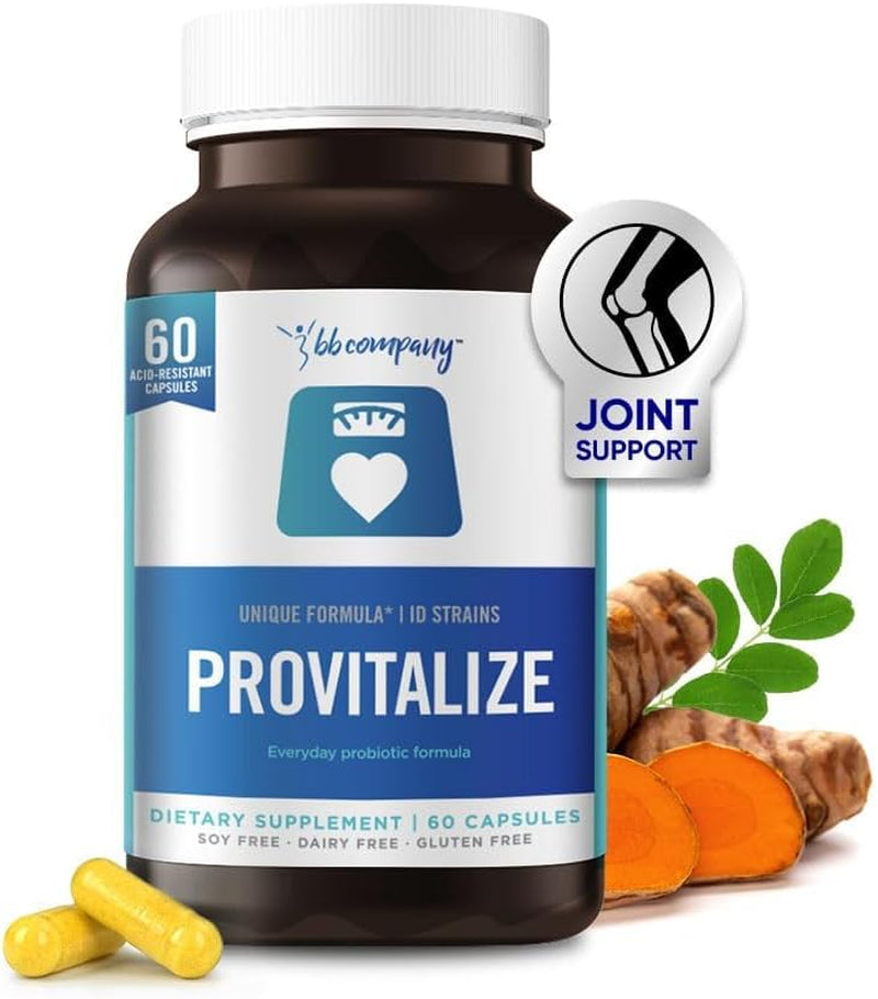 Provitalize | Probiotics for Women Digestive Health, Menopause, Joint Support | Sexy Midsection Curves, Bloat | Turmeric Curcumin | Packaging Vary | Formerly Better Body Co. (60 Ct)